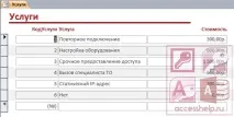 База даних Access Інтернет-провайдер - Бази даних Access даних