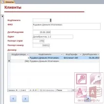 База даних Access Інтернет-провайдер - Бази даних Access access