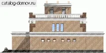 D-283-1P. Готовий проект двоповерхового будинку з бельведером, гаражем та басейном готовий