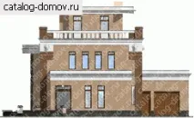 D-283-1P. Готовий проект двоповерхового будинку з бельведером, гаражем та басейном двоповерхового