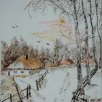 Використання скелетованого листя для створення картин використання