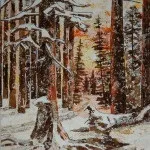 Використання скелетованого листя для створення картин листя