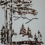 Використання скелетованого листя для створення картин використання