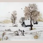 Використання скелетованого листя для створення картин скелетованого