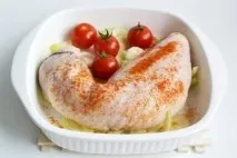 Домашня ковбаса з курчати з перловою крупою ковбаса
