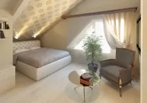 Дизайн спальні на мансарді фото спальні