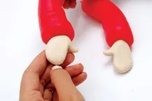 Ліплення з мастики Діда Мороза ліплення