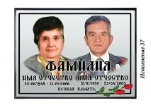Друк на металокераміці Колір ТАБЛИЧКА