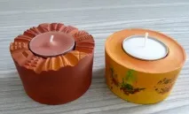 Свічники з гіпсу та пап’є маші гіпсу