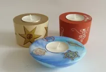 Свічники з гіпсу та пап’є маші гіпсу