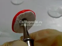 Сережки - Мухомор - з полімерної глини глини