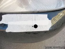 Установка омивача фар Mitsubishi Lancer омивача