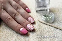 Весняний манікюр з квітами уроку з покроковими фото покроковими