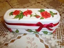 Декупаж картонної коробки, ящик для вина та пластикового контейнера - My Life ящик