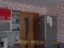 Дизайн кухні в червоно сірому кольорі 9 метрів, панельний будинок, фото дизайн