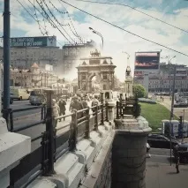 Дві Москви в одному кадрі кадрі