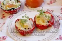 Фарширований перець у духовці половинками половинками