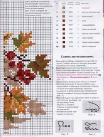 Як, що вишити на тему осені хрестиком Які малюнки Схеми вишивки малюнки