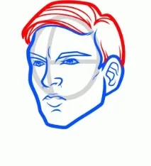 Як намалювати Кріса Еванса (Chris Evans) олівцем, фарбами поетапно олівцем