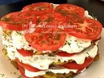 Торт з кабачків з помідорами. кабачків