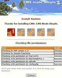 CMSMS встановлення через FTP, Hostinfo hostinfo