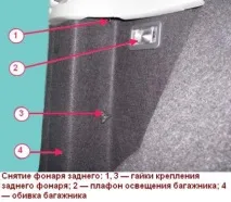 Як зняти задні ліхтарі автомобіля Лада Ларгус зняти