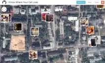 Коти світу на карті, карті
