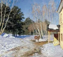 Опис картини - Березень, Левітан, 1895 картини