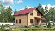 Каркасний будинок із СІП-панелей Алтай 13, 1x8, 3 м сіп-панелей