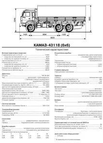 КамАЗ-43118 Технічні характеристики, ціна, пристрій, двигун, фото пристрій