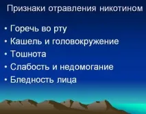 Отруєння нікотином симптоми та лікування отруєння
