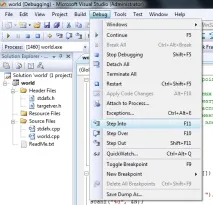 Налагодження у visual studio можна