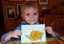 Прості вироби з осіннього листя прості