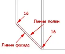 Розраховуємо нижній короб з косим торцем для кухні - Зробимо меблі самі кухні