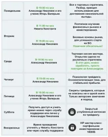 Розклад навчальних майстер - класів у форматі вебінару на кожен день - унікальна можливість розклад