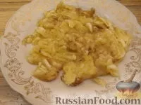 Рецепт солодкий банановий омлет з сиром на солодкий