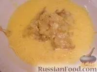 Рецепт солодкий банановий омлет з сиром на банановий
