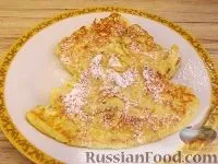 Рецепт солодкий банановий омлет з сиром на солодкий