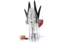 Штопор WineMaster, прозорий (у комплекті фольги обрізувач), VacuVin winemaster