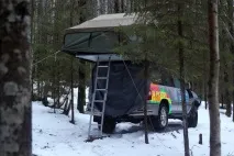 Експлуатація намету на даху авто у зимовий час намету