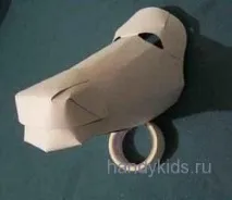 Як зробити маску коня (коня) з картону коня