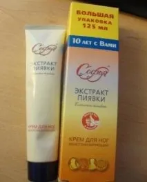 Крем для ніг з екстрактом п’явки у складі крем