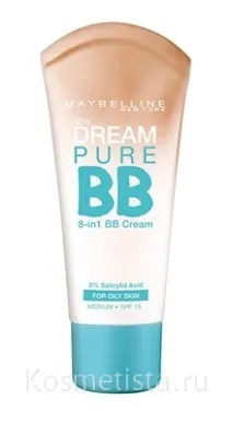 Крем проти недосконалостей Maybelline New York Dream Pure 8-In-1 BB Cream Мейбелін відгуки недосконалостей