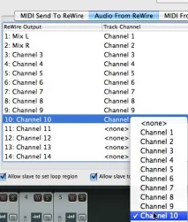 Налаштування Rewire режимі в Жнець з розумом або Ableton налаштування