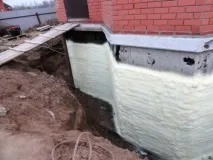 Утеплення фундаменту пінополістиролом та пінополіуретаном утеплення