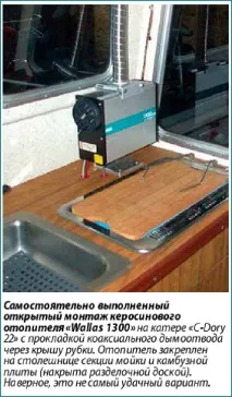 Місцеві вентиляційні обігрівачі на яхті обігрівачі