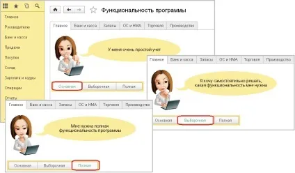1С бухгалтерії 8 вибір функціональності програми і облік витрат по підрозділах (функціональності) 1С бухгалтерії 8 вибір функціональності програми і облік витрат по підрозділах