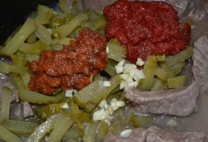 Азу з солоними огірками - покроковий рецепт з фото на (рецепт) Азу з солоними огірками - покроковий рецепт з фото на