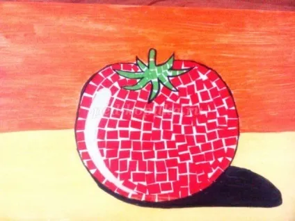 Аплікація з паперу в техніці мозаїка «овочі» своїми руками для дітей 6-9 років (овочі) Аплікація з паперу в техніці мозаїка «овочі» своїми руками для дітей 6-9 років