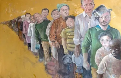 Біжіть, політики, біжіть! »Або чому сирійський художник перетворив лідерів світових держав в